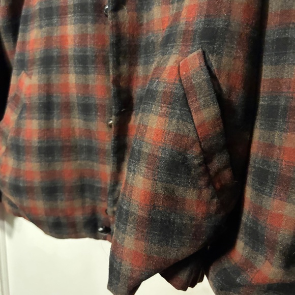 Pendleton Unisex USA Made Pure Virgin Wool Flannel Style Light Jacket Button-up - Picture 4 of 6